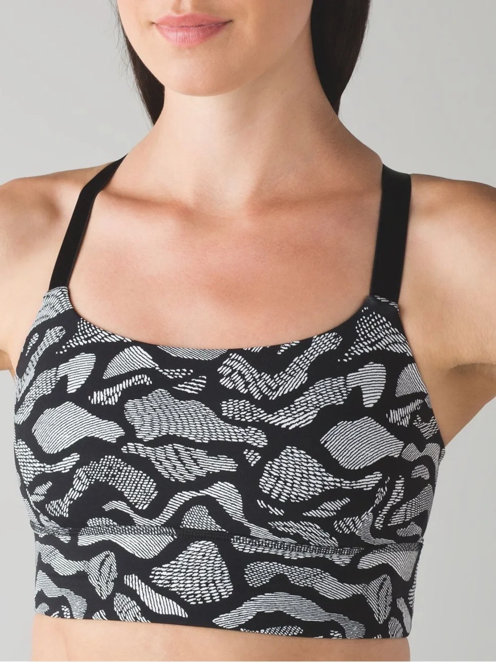 Lululemon Women’s Both Way Bra Size 6 Mini Wrap White Black